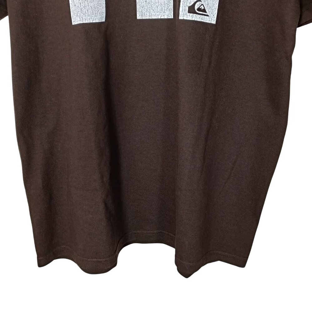 Quicksilver Mens Hawaii T-Shirt Coffee Brown Cotton Short Sleeve Aloha Size L - Picture 4 of 12